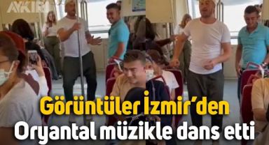 İzmir metrosunda oryantal müzik eşliğinde dans etmeye başladı, ortaya bu görüntüler çıktı