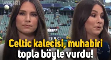 Joe Hart'ın ısınma sırasında topla kadın muhabiri vurduğu anlar milyonlarca kez izlendi