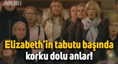 Kraliçe Elizabeth'in tabutuna doğru koşmaya başlayan kişiye polis müdahale etti