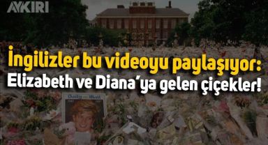 Kraliçe Elizabeth ve Diana'nın ölümleri sonrası gelen çiçeklerin görüntüleri