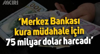 Merkez Bankası, döviz kuruna müdahale için 75 milyar dolar harcadı