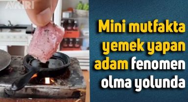 Minik mutfak yemek yapan adam fenomen olma yolunda