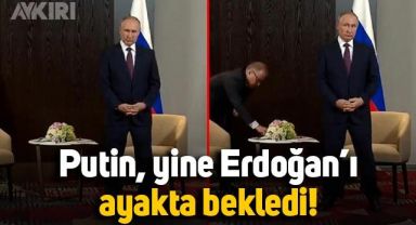 Putin, Şangay Zirvesi'nde Erdoğan'ı ayakta beklediği anlar gündem oldu
