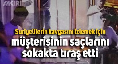 Şanlıurfa'da müşterisini sokakta tıraş eden berber