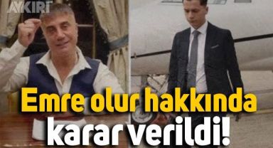 Sedat Peker'e yakınlığıyla bilinen Emre Olur hakkında karar verildi