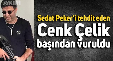 Sedat Peker hakkında tehdit içerikli videolar çeken Cenk Çelik başından vuruldu