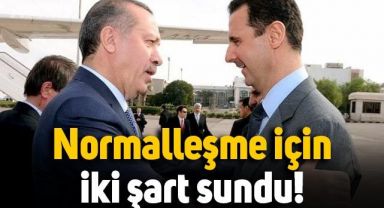 Suriye, Türkiye ile normalleşme için iki şart sundu