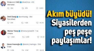 'Tek kelime' akımı büyüyor: Siyasilerden de peş peşe paylaşımlar
