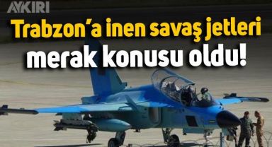 Trabzon'a inen yabancı savaş uçakları merak konusu oldu
