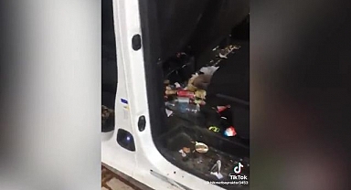 Trabzon'da araç kiralayan Arap turistler aracı çöple doldurdu