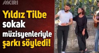 Yıldız Tilbe, sokak müzisyenleriyle birlikte şarkı söyledi