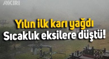 Yılın ilk karı Uludağ'a yağdı: Sıcaklık eksiyi gördü