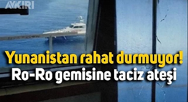 Yunanistan sahil güvenlik birimlerinden Bozcaada'da Ro-Ro gemisine taciz ateşi