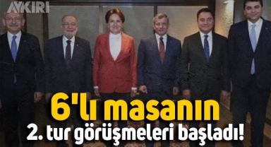 6'lı masanın 2. tur görüşmeleri başladı: Liderler CHP Genel Merkezi'ne geldi