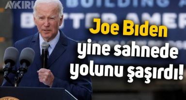 ABD Başkanı Joe Biden yine sahnede yönünü şaşırdı
