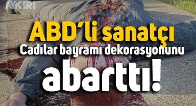 ABD'li sanatçının cadılar bayramı dekorasyonuna polis baskını
