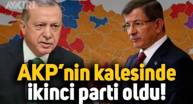 AKP'nin kalesinde anketten sürpriz sonuç: Ahmet Davutoğlu'nun partisi ikinci sırada