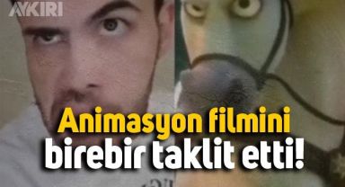 Animasyo filmlerinin taklidini yaptı en çok paylaşılanlar arasına girdi