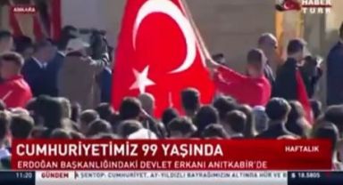 Anıtkabir'de Recep Tayyip Erdoğan sloganları atıldı