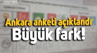Ankara anketinin sonuçları paylaşıldı: Rekor fark!