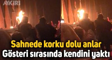 Ankara'da 29 Ekim kutlamalarında alev gösterisi yaparken kendini yaktı