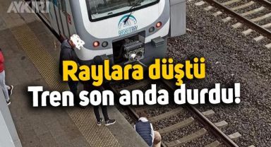 Ankara'da bir kişi raylara düştü, tren son anda durabildi