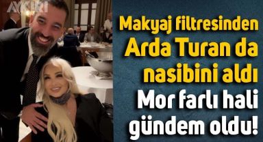 Arda Turan, makyaj filtresinden nasibini aldı: Mor farlı hali gündem oldu