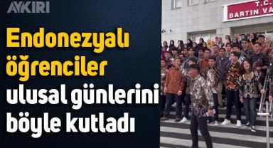 Bartın'da Endonezyalı öğrenciler ulusal günlerini böyle kutladı
