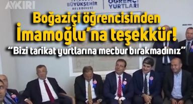 Boğaziçi öğrencisinden İmamoğlu'na teşekkür! 