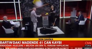 CNN Türk, stüdyoya kömür yığdı: 