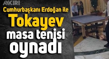 Cumhurbaşkanı Erdoğan ile Tokayev masa tenisi oynadı