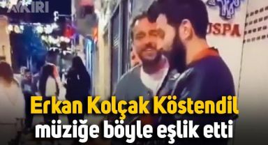 Erkan Kolçak Köstendil sokak müziğine böyle eşlik etti