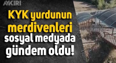 Gümüşhane KYK yurdunun merdivenleri sosyal medyada gündem oldu