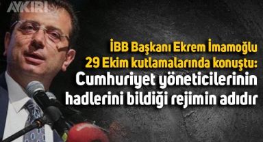 İBB Başkanı Ekrem İmamoğlu 29 Ekim kutlamalarında konuştu:Bir avuç insan haddini bilecek