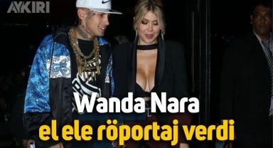 Icardi'nin eşi Wanda Nara, rapçi L-Gante ile el ele röportaj verdi