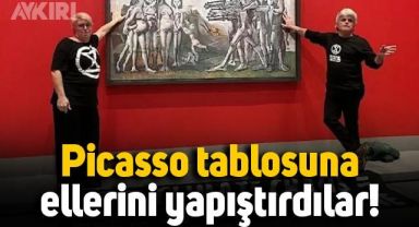 İklim aktivistleri, Picasso tablosuna ellerini yapıştırdılar