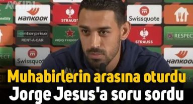 İrfan Can Kahveci muhabir oldu, Jorge Jesus'a soru sordu