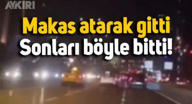 İstanbul'da makas atarak giden araç, içinde aile bulunan arabaya böyle çarptı