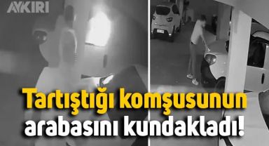 İstanbul'da park yeri yüzünden tartıştığı komşusunun arabasını yaktı