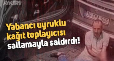 İstanbul Fatih'te kağıt toplayıcısının saldırdığı adamın görüntüleri