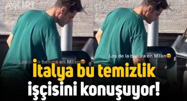 İtalya'daki temizlik işçisinin görüntüler gündem oldu