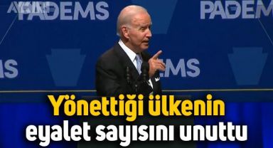Joe Biden, bu defa yönettiği ülkenin eyalet sayısını unuttu