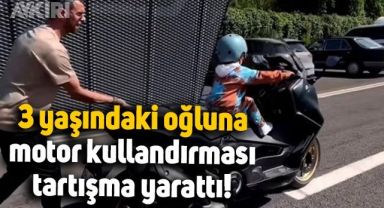 Kenan Sofuoğlu'nun 3 yaşındaki oğluna motosiklet kullandırması tartışma yarattı
