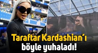 Maça giden Kim Kardashian'ı taraftar yuhaladı