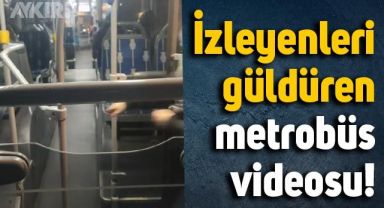 Metrobüslerdeki yer kapma mücadelesi at yarışına benzetildi