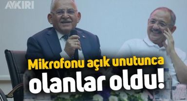 Mikrofonun açık olduğunu unutan Mehmet Özhaseki'den belediye başkanına 