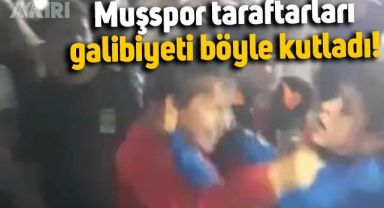 Muşspor taraftarları galibiyeti böyle dans ederek kutladı
