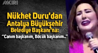 Nükhet Duru Antalya Büyükşehir Belediye Başkanı Muhittin Böcek'e sahneden teşekkür etti: 