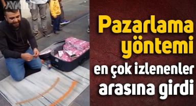 Sokak satıcısının ürününü pazarlama yöntemi gündem oldu