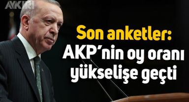 Son anketler: AKP'nin oy oranı yeniden yükselişe geçti
